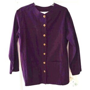 Susan Bristol VINTAGE Jacket Crowley's Women's Size Small NEW Button Purple Top